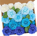 N&T NIETING Blue Roses Artificial Flowers, Series Blue by NTNIETING