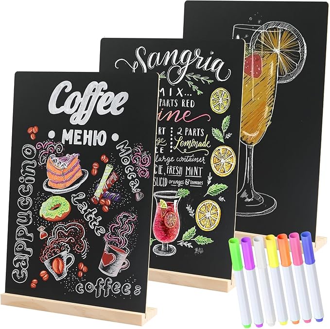 Double-Sided Small Chalkboard Signs by NVAAV