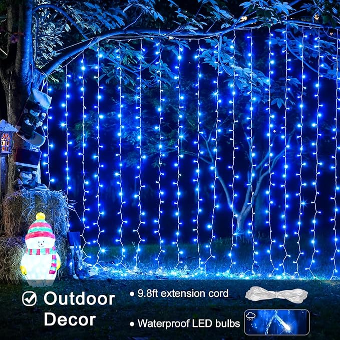 JMEXSUSS 300LED Christmas Curtain Lights - Image 2