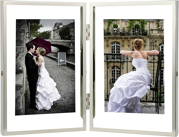 Silver 4x6''Double Floating Frame by YiPinYin