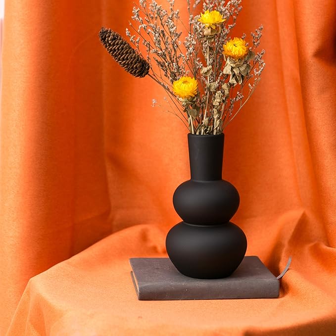 Black Ceramic Vase, Modern Vases - Image 3