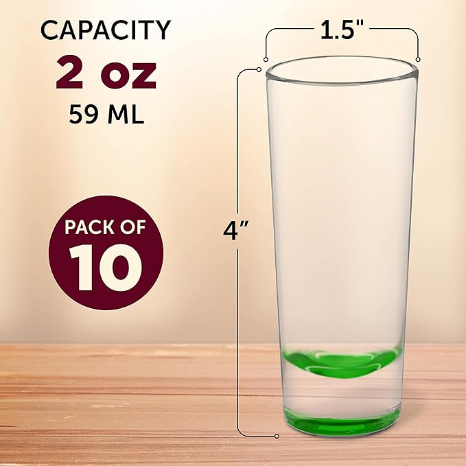 DISCOUNT PROMOS Cordial Shooter Shot Glasses 2 oz. Set of 10, Bulk Pack - Image 5