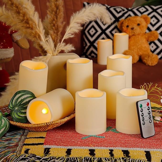 9pcs Flameless Flicking LED Candles - Image 3