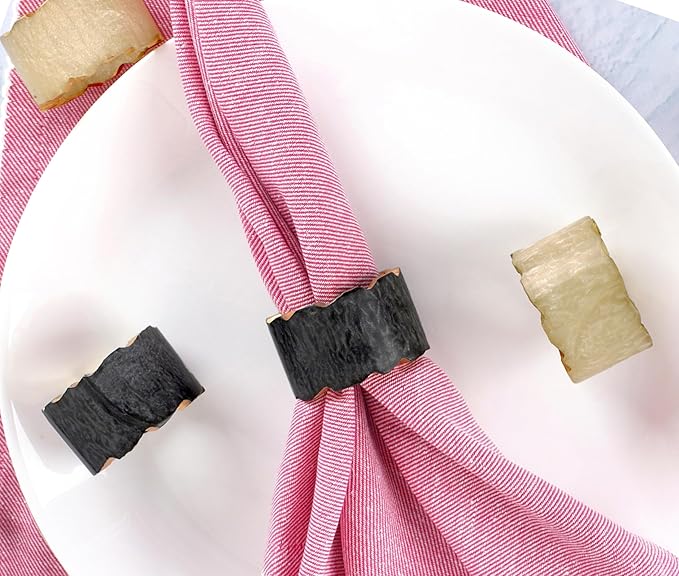 12 Pieces Epoxy Resin Napkin Rings - Image 6