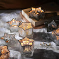 Letine 10pcs Silver Ribbed Star Candle Cups by LETINE