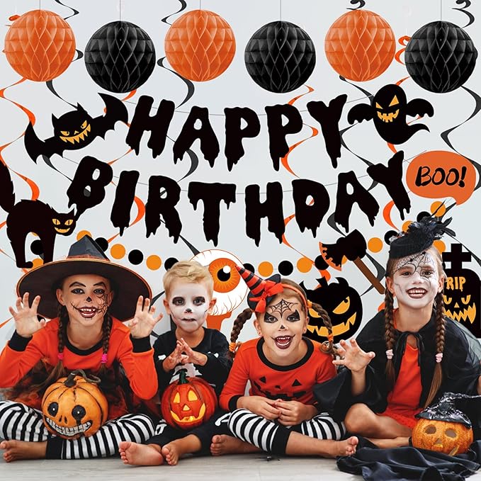 Halloween Birthday Decorations, Happy Birthday Banner - Image 4