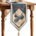 Vintage Blue Peacock Table Runner by bilingaier