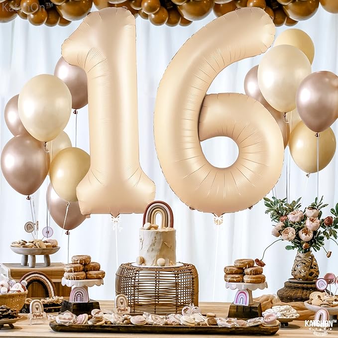 KatchOn, Giant Caramel 16 Balloon Numbers - Image 5