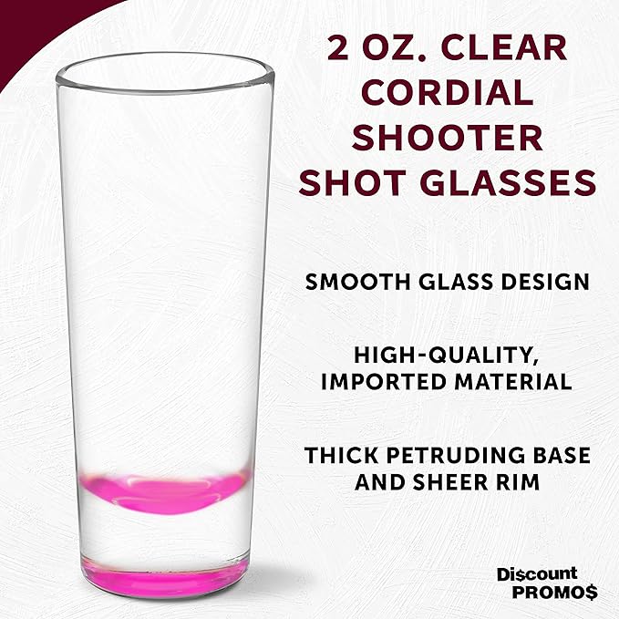 DISCOUNT PROMOS Cordial Shooter Shot Glasses 2 oz. Set of 10, Bulk Pack - Image 3