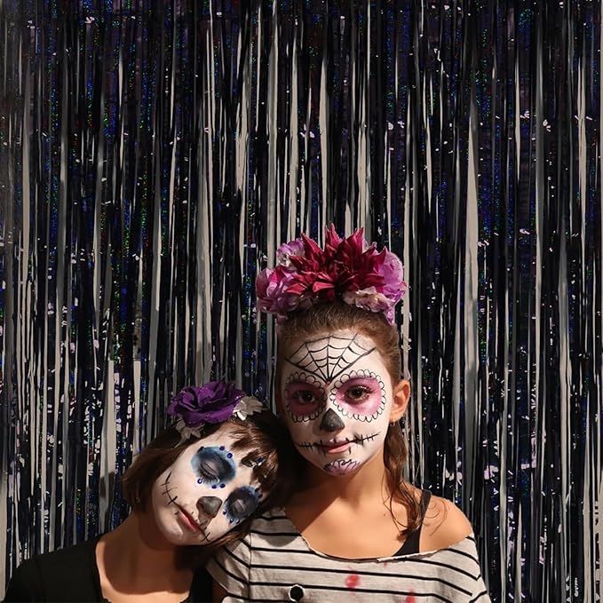 Foil Fringe Curtains Halloween Decor Indoor Party Decorations - Image 7