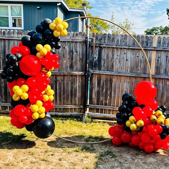 Red Yellow Black Balloons, Printed Balloon Confetti Balloon - Image 6