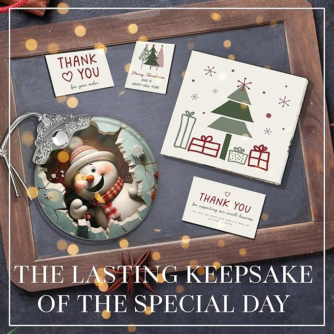 Christmas Ornaments 2025, Cute Snowman, Unique Christmas Ornaments Snowman 4 - Image 4