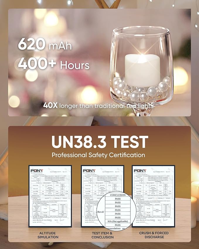 Homemory 24pcs Remote Timer LED Tea Lights Candles, 400+Hours Flickering - Image 4