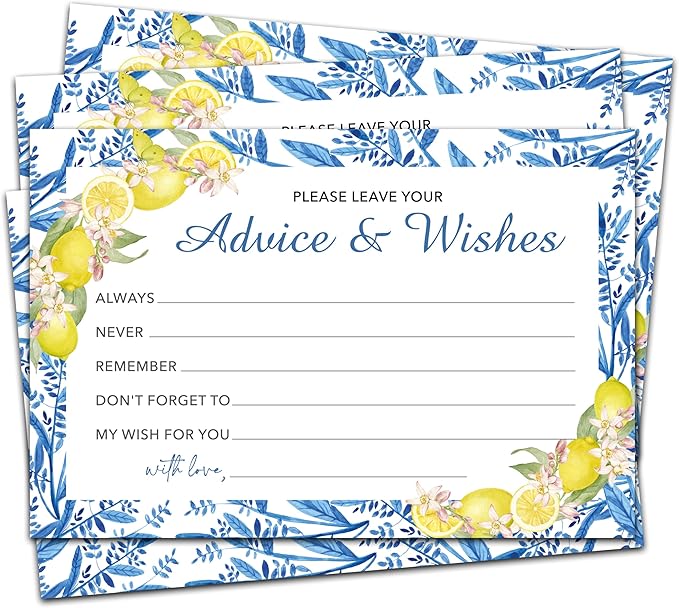 Advice And Wishes Cards, Mediterranean Lemon Advice Cards by Unknown