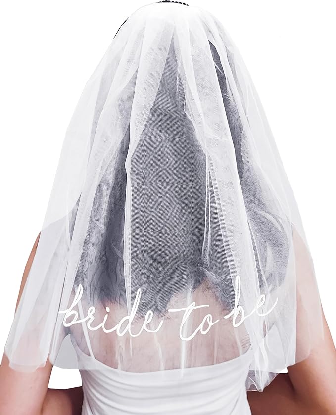 Bride To Be Embroidered Veil by Fibye