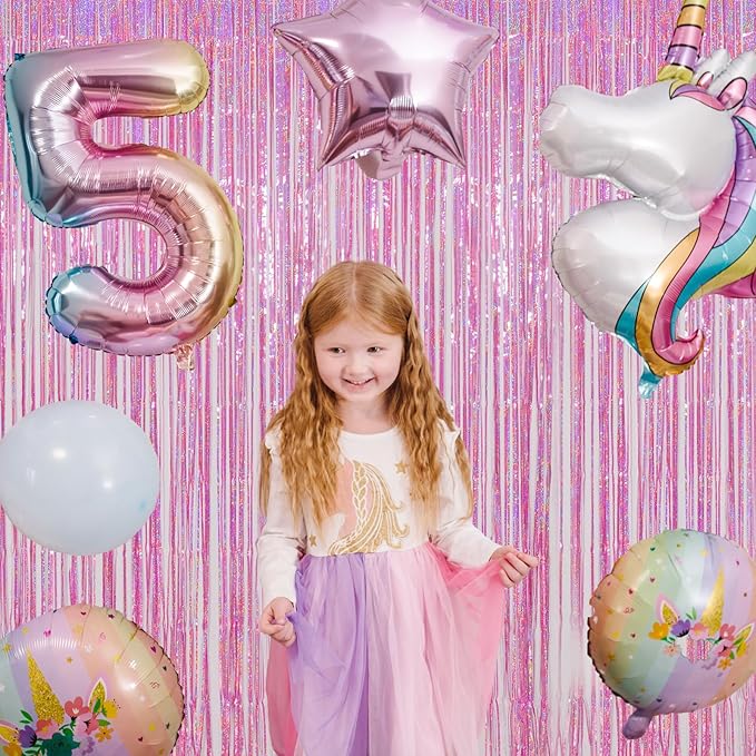 Melsan 3 Pack 3.2 x 8.2 ft Foil Fringe Curtains - Image 4
