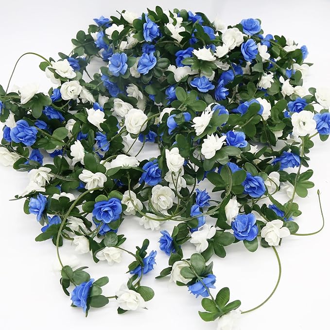 12 PCS 98.4 FT Artificial Flower Garland Rose Garland - Image 4