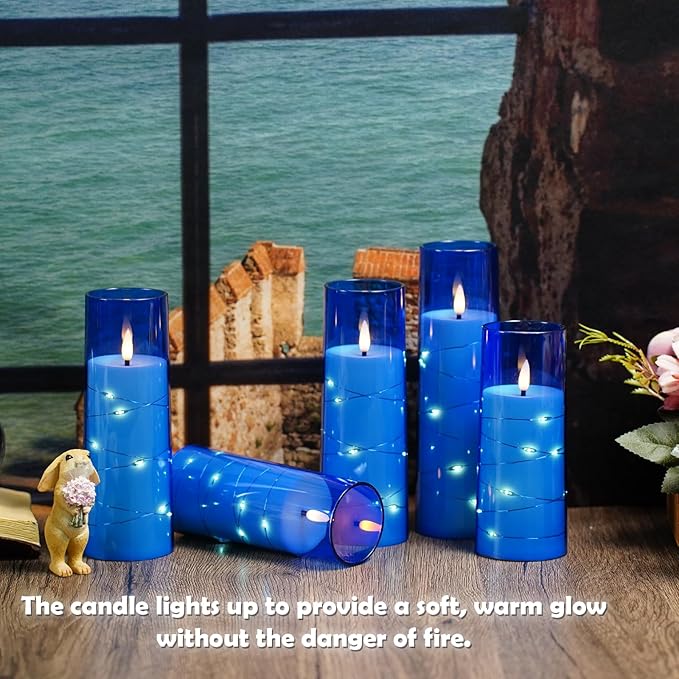Flameless LED Candles with Timer 9 Pc Flickering Flameless Candles - Image 3