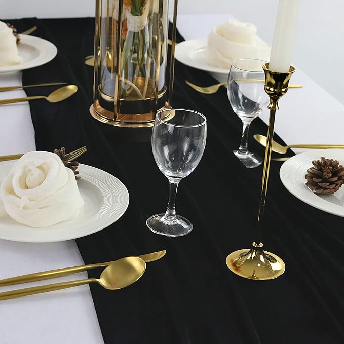 Velvet Table Runner, 10ft Luxurious Wedding Reception Decorations Soft Velvet - Image 4