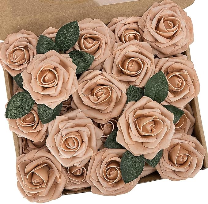N&T NIETING Artificial Flowers, Dusty Brown by NTNIETING