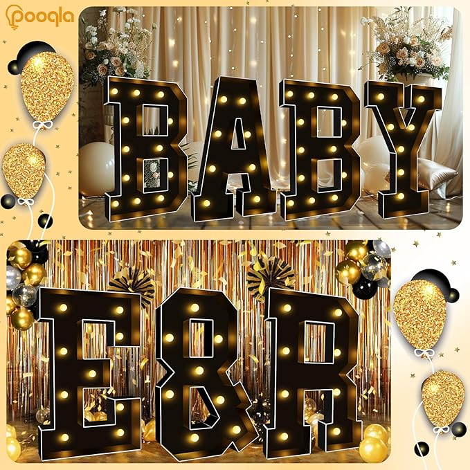 Pooqla 3FT Marquee Light Up Letters, Giant Mosaic Letter - Image 7