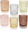 12 pcs Glass Votive Candle Holders, 6 Colors 3 Patterns Tealight Candle Holders by SHMILMH