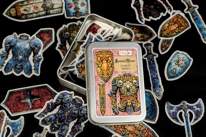 Fantasy Armor Sticker Tin 30 Stickers - Image 4