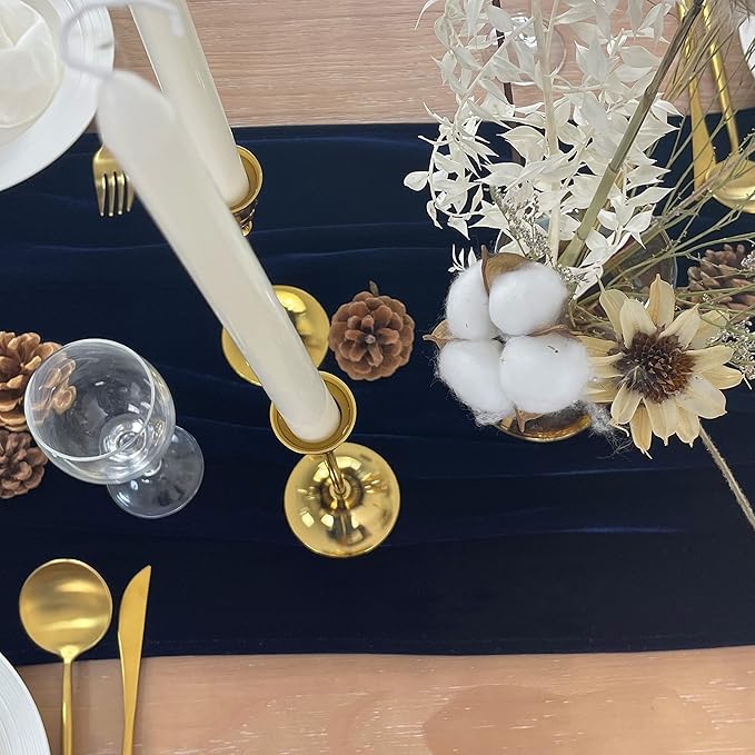 Velvet Table Runner, 10ft Luxurious Wedding Reception Decorations Soft Velvet - Image 5