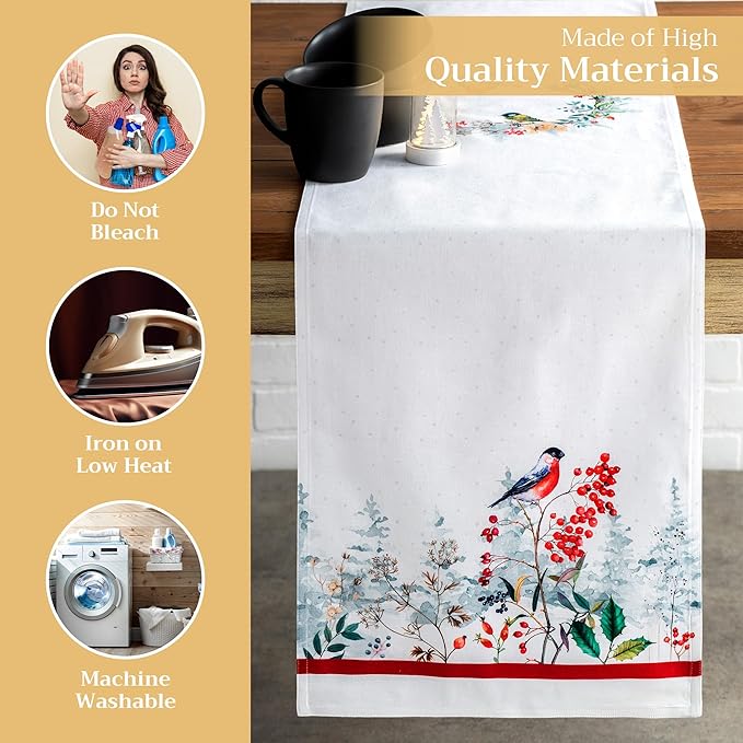 Maison d' Hermine Table Runner 100% Cotton Double Layer Table Runners 72 inches - Image 3