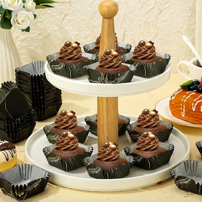 Tanlade 350 Pcs Square Mini Cupcake Liners Disposable Brownie Baking Pan Liners - Image 4