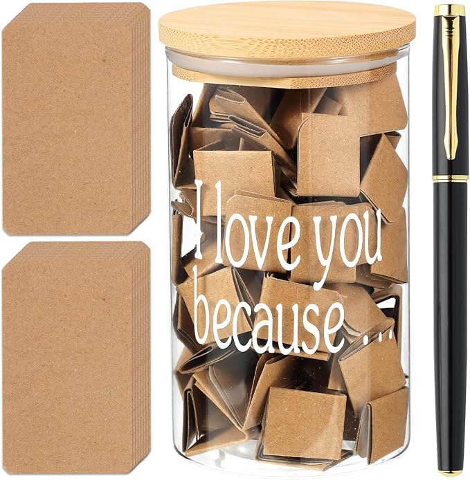 Love Notes Jar Love You Because Jar by Unknown
