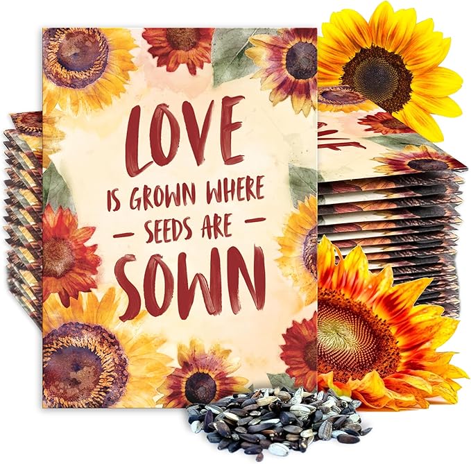 Seed Needs, Sunflower Seed Packet Party Favors by SeedNeeds