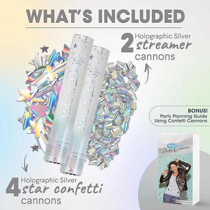 PrimePure Confetti Cannon Party Poppers - Image 3