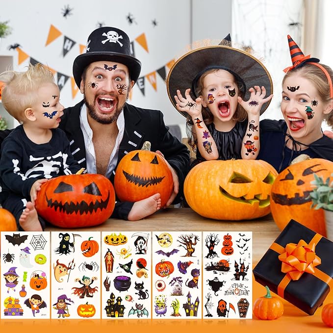 Tattoos for Kids, 300+ Mixed Styles Halloween Temporary Tattoos Stickers Set - Image 7