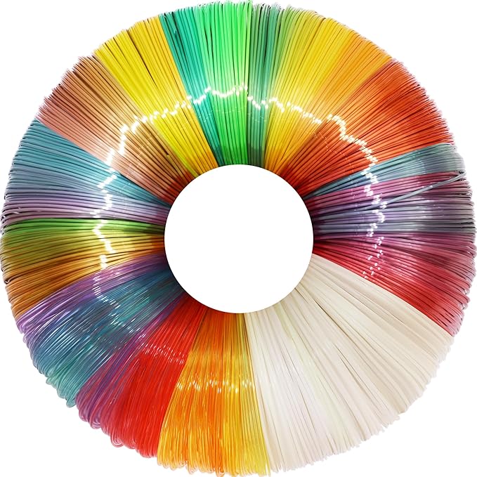 MIKA3D 5 Colors 3D Printing Pen Filament Refill, Each 10m, One Glowing in Dark by MIKA3D