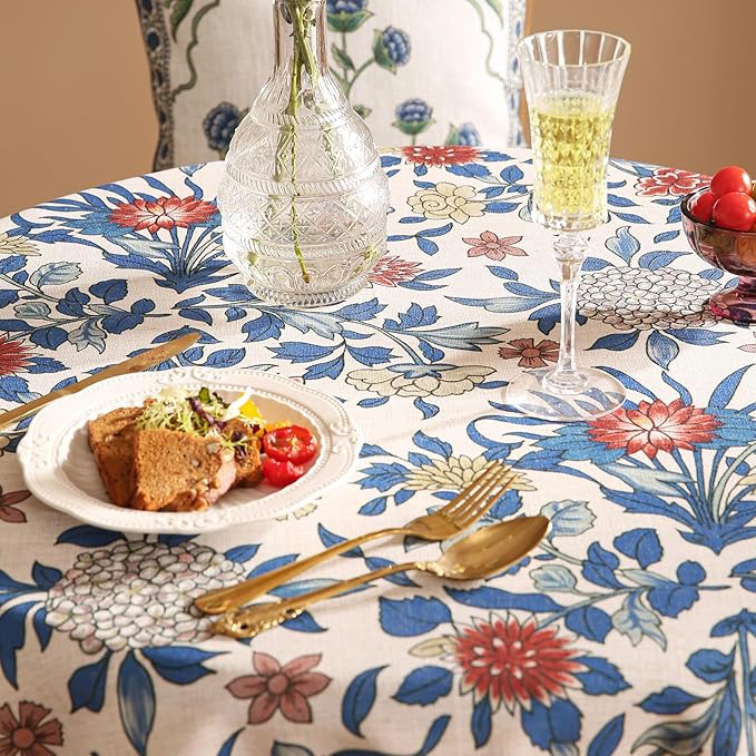patdrea Designer Small Blue Tablecloth - Image 8