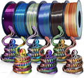 YOUSU 3D Printer Filament Silk PLA Filament Rainbow Color, 1.75mm Tri Color by YOUSU