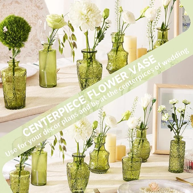 Mini Bud Vases As Wedding Centerpieces - Image 4