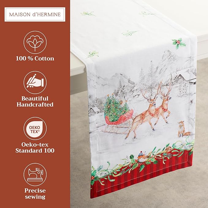 Maison d' Hermine Table Runner 100% Cotton Single Layer Table Runners 108 - Image 2