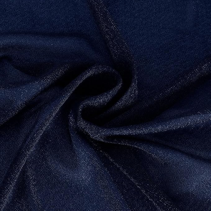 Navy Blue Wedding Arch Draping Fabric 2 Panels 29" x 20 FT Navy Wedding Drapes - Image 6