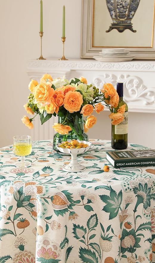 patdrea Designer Green French Table Cloth - Image 9