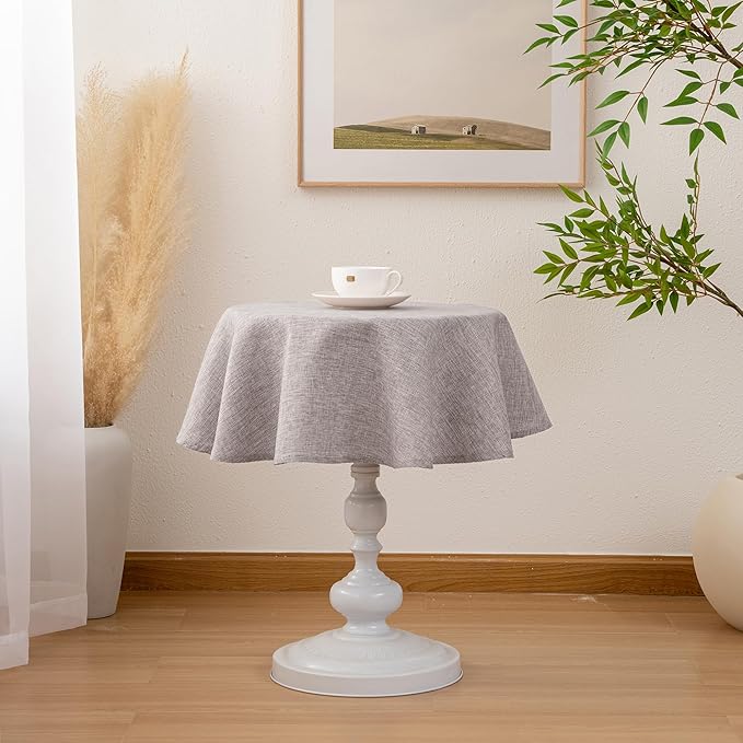 Hiasan 45 Inch Round Tablecloth Linen by Hiasan