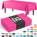Exquisite 12-Pack Premium Plastic Tablecloth 54in. x 108in. Rectangle Table by Exquisite