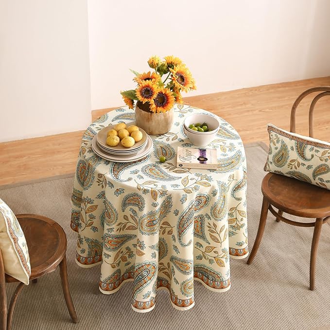 patdrea Designer Vintage French Small Table Cloth - Image 7