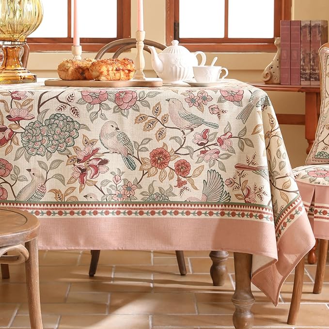 patdrea Designer Pink Linen Table Cloth - Image 8
