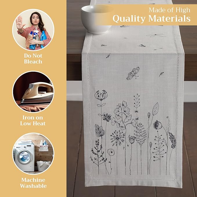 Maison d' Hermine Table Runner 100% Cotton Single Layer Table Runners 72 inches - Image 3