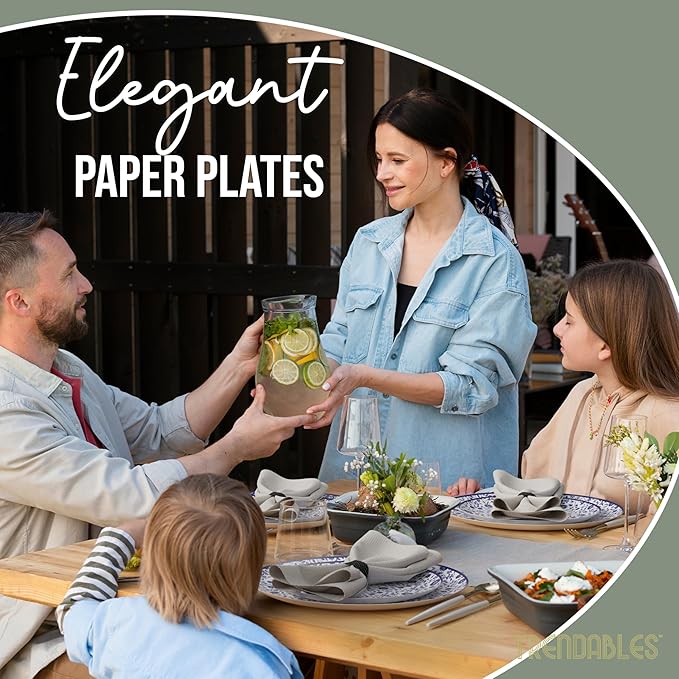 Trendables Heavy Duty Paper Plates Set - Image 6