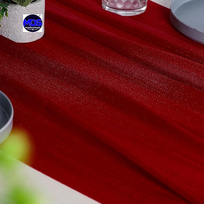 MDS 2 Pack 14ft Chiffon Table Runner 29 x 170 Inches Sheer Wedding Runner - Image 6
