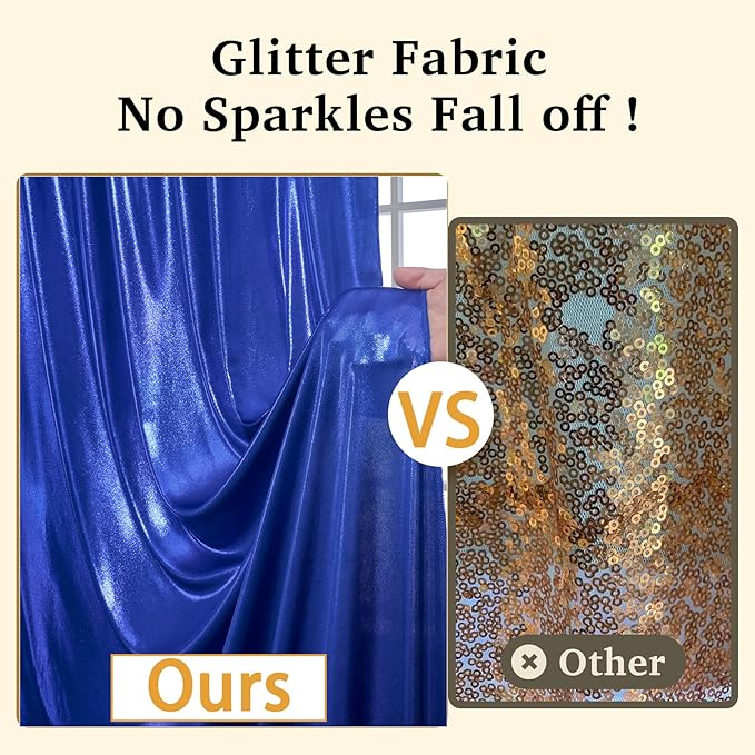 20ftx10ft Royal Blue Sequin Backdrop Curtain Panels - Image 2