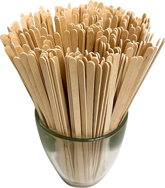 1000 Count | KingSeal Natural Birch Wood Coffee Beverage Stirrers, Stir Sticks - Image 3